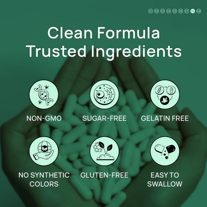 Selerb Berberine + Green Tea + B12 Complex - Gentle Plant-Based Formula with Chromium - 60 Capsules